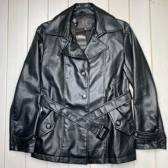 NWT Armani Exchange Leather Trench - Picture 2 of 15